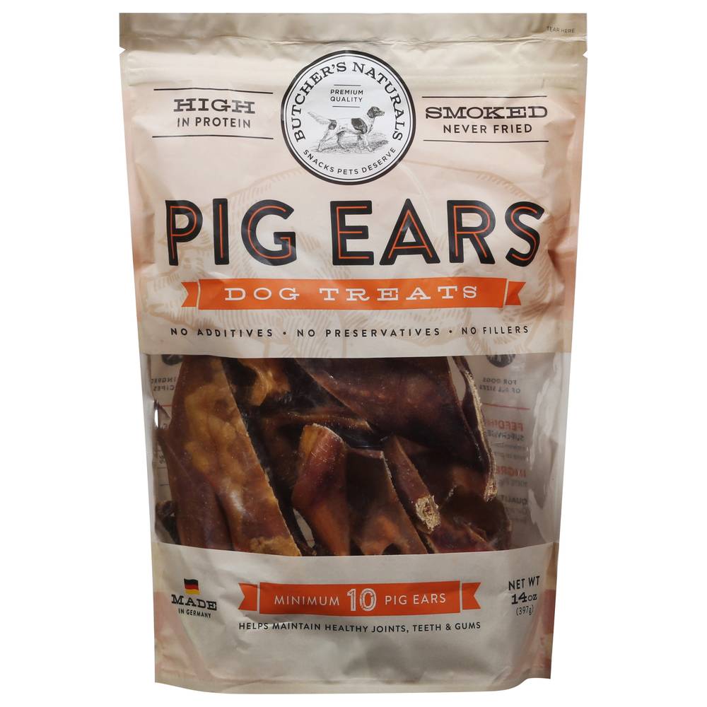 Butcher's Naturals Pig Ears Dog Treats (14 oz, 10 ct)