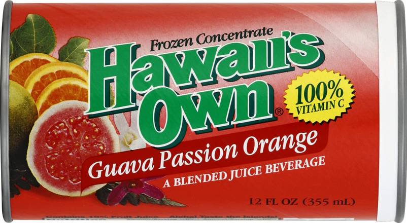 Hawaii's Own Frozen Guava Passion Orange Juice (12 fl oz)
