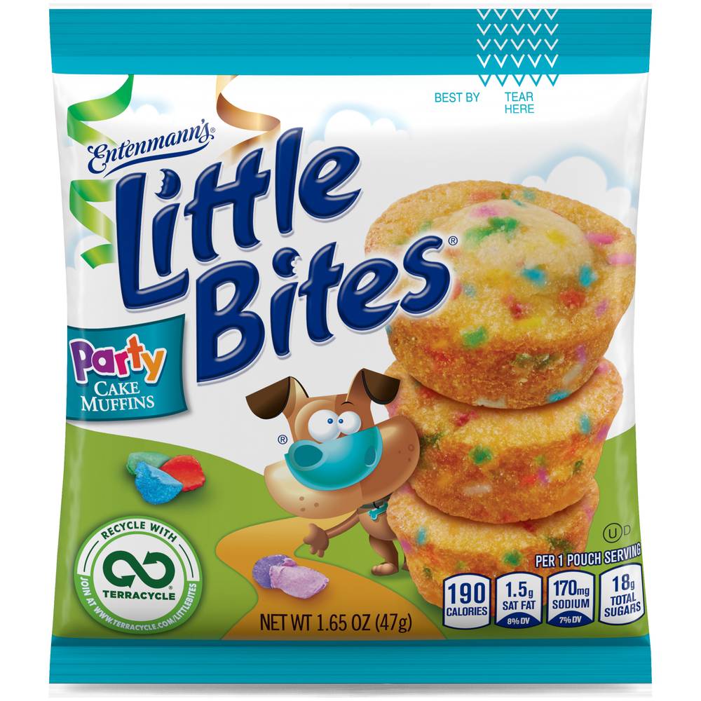 Entenmann's Little Bites Party Cake Mini Muffins Individually Wrapped Pouch