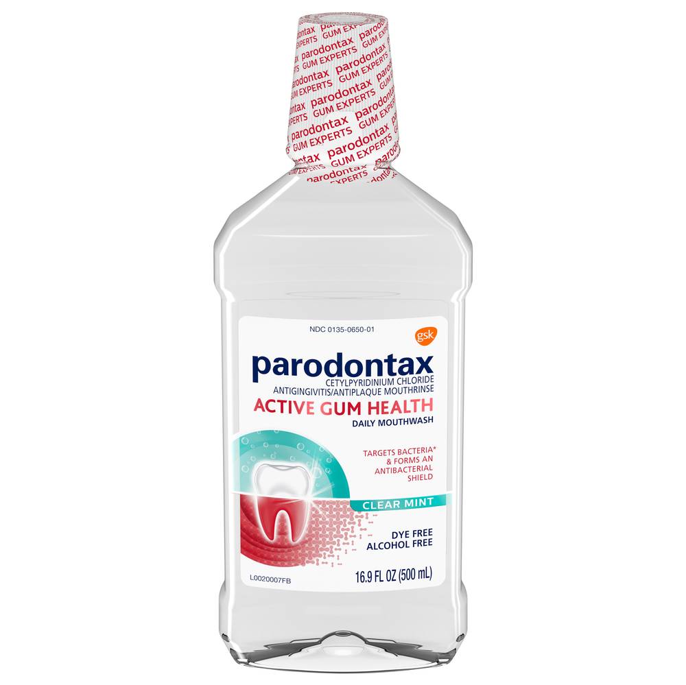 Parodontax Active Gum Health Mouthwash Gum Mouthwash Clear Mint (16.9 fl oz)