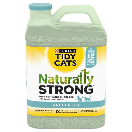 Tidy Cats Purina Naturally Strong Unscented Clay Clumping Litter