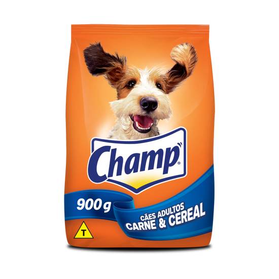 Champ ração seca sabor carne e cereal para cães adultos
