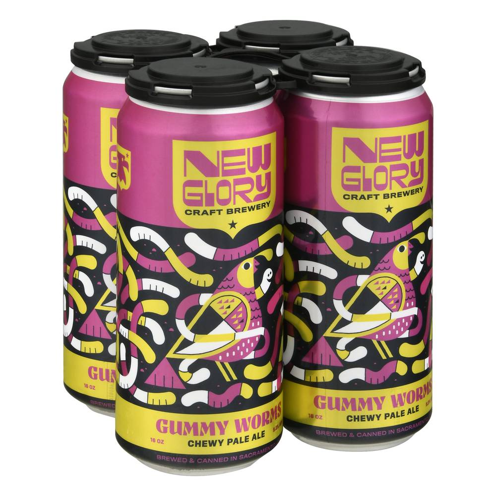 New Glory Craft Brewery Chewy Pale Ale Gummy Worms Beer (4 ct, 16 oz)
