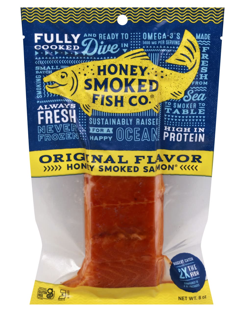 Honey Smoked Fish Co. Salmon Fillets, Original (8 oz)