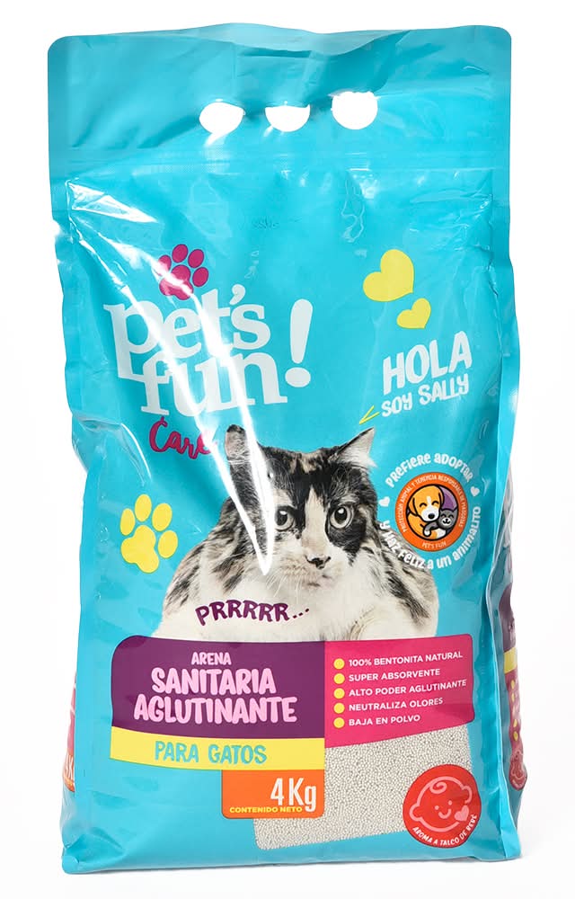 Pet's Fun · Arena sanitaria aglutinante para gatos (4 kg)