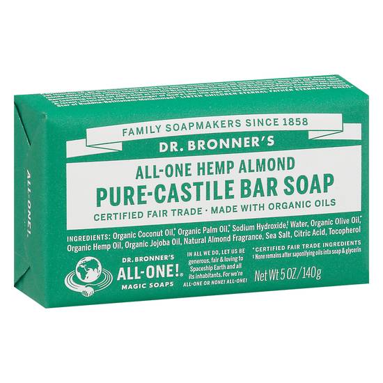 Dr. Bronner's All One Hemp Almond Pure Castile Bar Soap