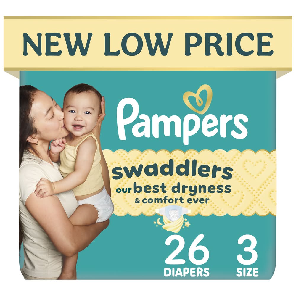 Pampers Swaddlers Baby Diapers Jumbo pack, Stage 3 (26 ct)