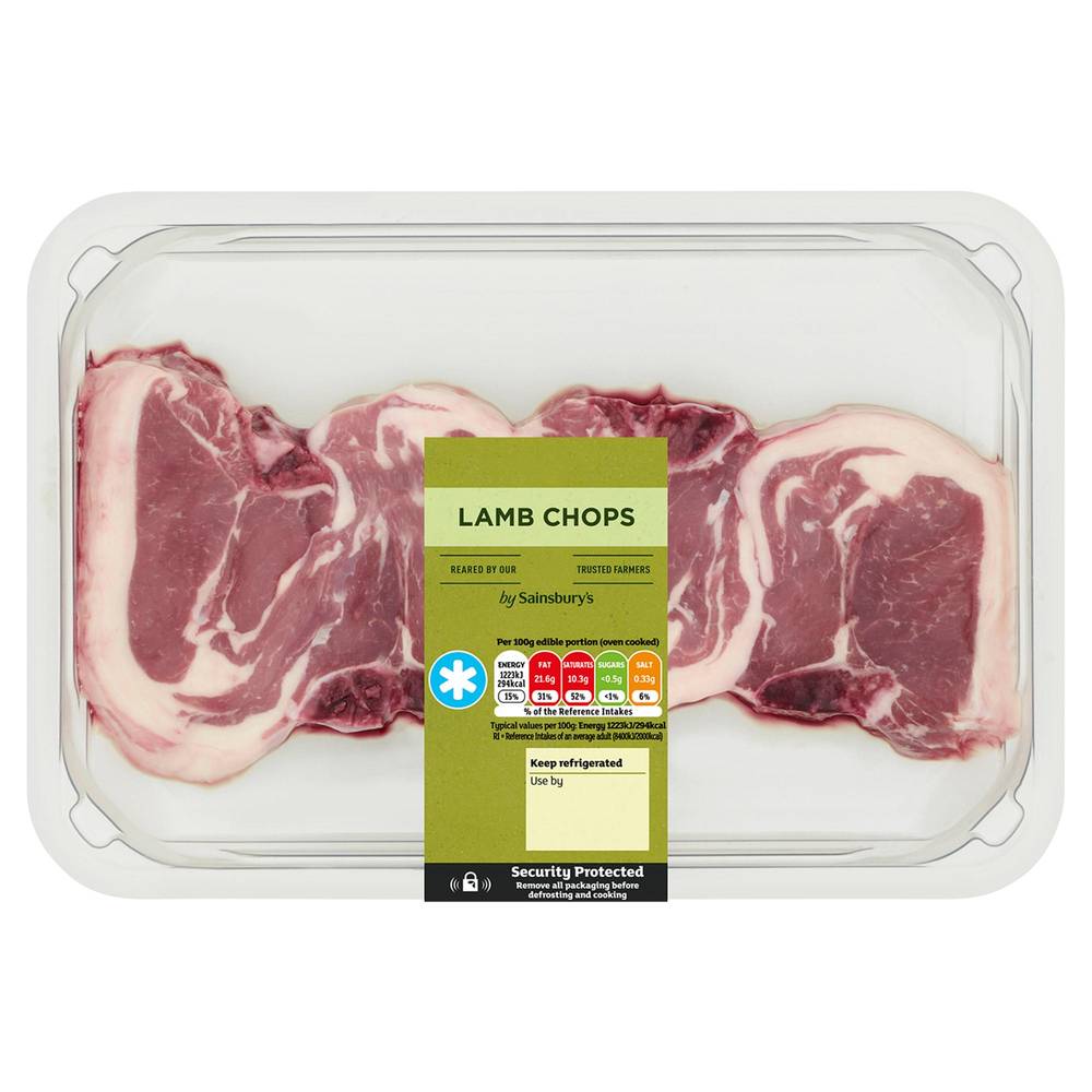 Sainsbury's British or New Zealand Lamb Chops 340g