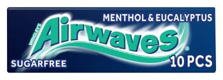 Airwaves Menthol-Eucalyptus, Sugar Free Chewing Gum (10 pack)