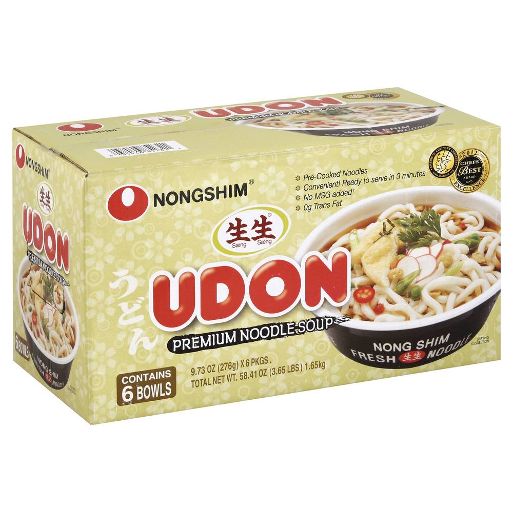 Nongshim Udon Noodle Bowls (6 ct, 9.7 oz)