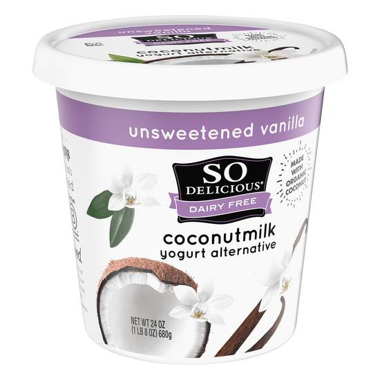 Unsweetened Vanilla Coconut Milk Yogurt Alternative So Delicious 24 oz