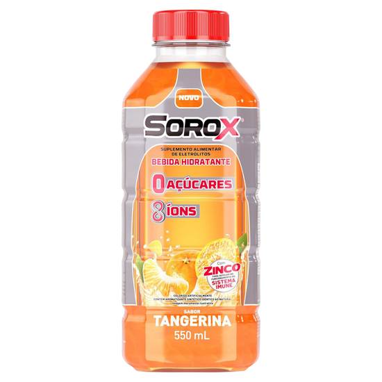 Sorox suplemento alimentar de eletrólitos sabor tangerina 0 açúcares (550 ml)