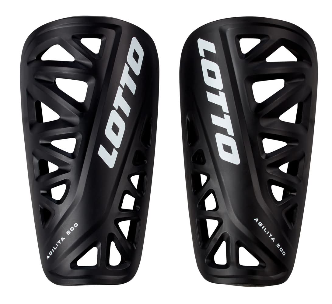Lotto Agilita 500 Soccer Shin Guards (Black, L)