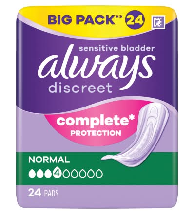 Always Incontinence Pads Women Normal (24 pack)