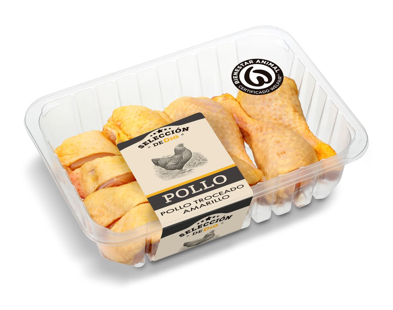 Pollo Amarillo Troceado Selección De Dia Bandeja 800 G Aprox.