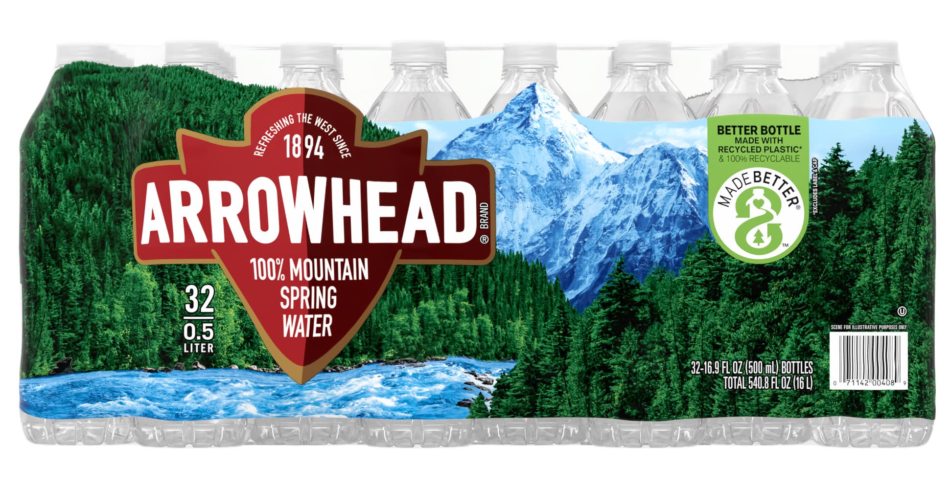 Arrowhead 100% Mountain Spring Water (32 x 16.9 fl oz)