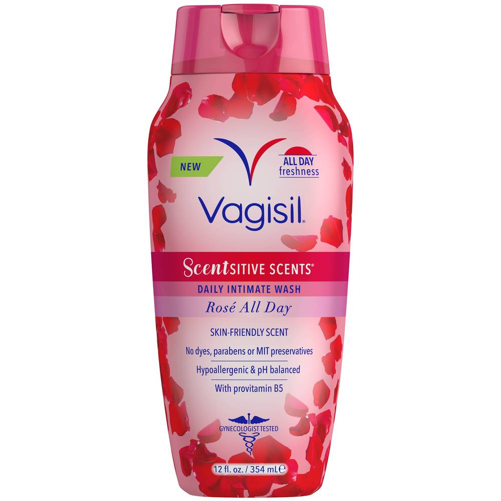 Vagisil Scentsitive Scents Intimate Wash, Rose All Day, 12 OZ