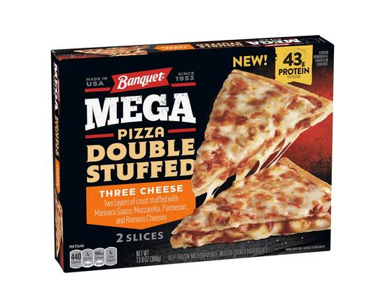 Banquet · Double Stuffed Mega Three Cheese Pizza (2 slices)