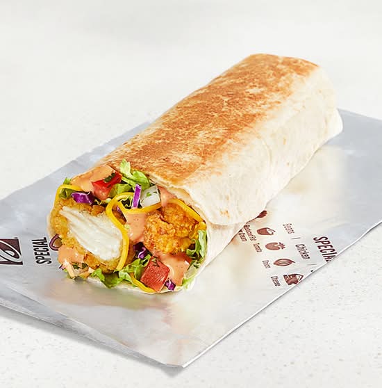 Creamy Chipotle Crispy Chicken Burrito