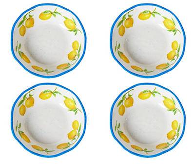 Capri Lemon Melamine Salad Bowls, 4-Pack