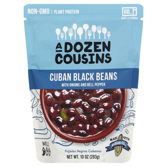 A Dozen Cousins Mild Cuban Black Instant Beans With Onions (10 oz)
