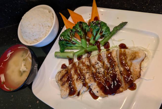 Chicken Teriyaki with Rice 汤,饭