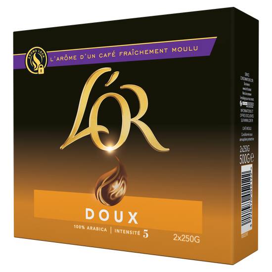 L'or - Doux café moulu intensité 5 (2 pièces, 500 g)