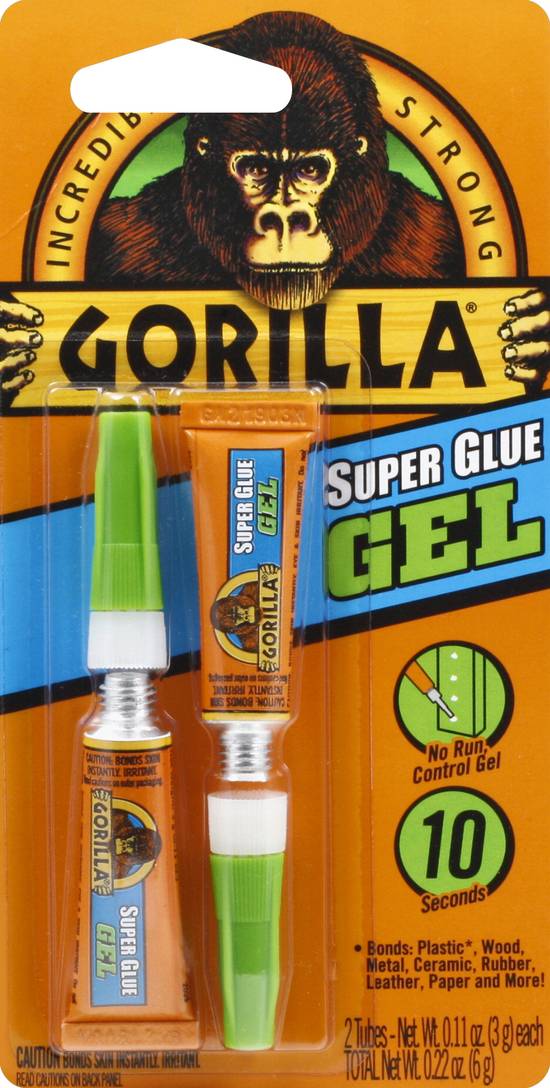 Gorilla Glue Gorilla Super Glue (2 x 0.1 oz tubes)