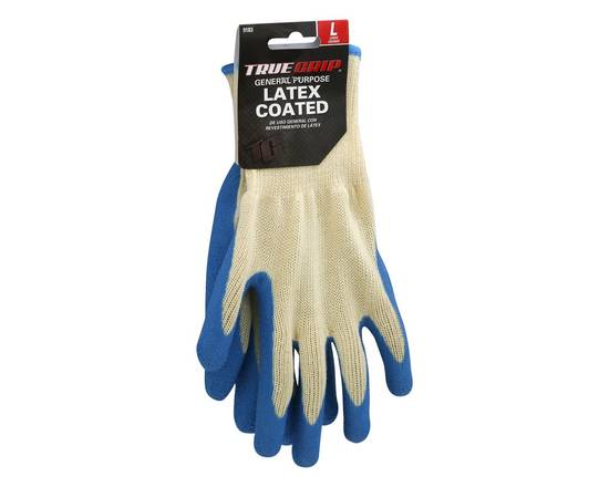 True Grip · General Purpose Large Latex Coated Gloves (1 pair)