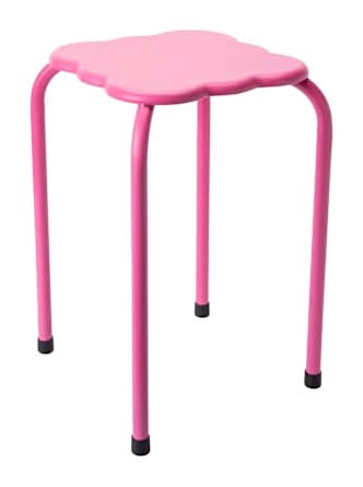 Outdoor Metal Stool Pink