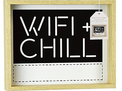 SHEFFIELD HOME Wi-Fi + Chill Dry-Erase Board, 8 x 10, Natural (H4209A NAT)