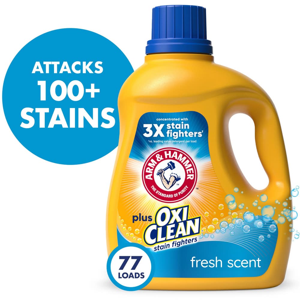 Arm & Hammer Plus Oxi Clean Liquid Laundry Detergent, Fresh (100.5 oz)