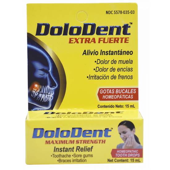 Dolodent Instant Pain Relief Homeopathic Tooth Drops