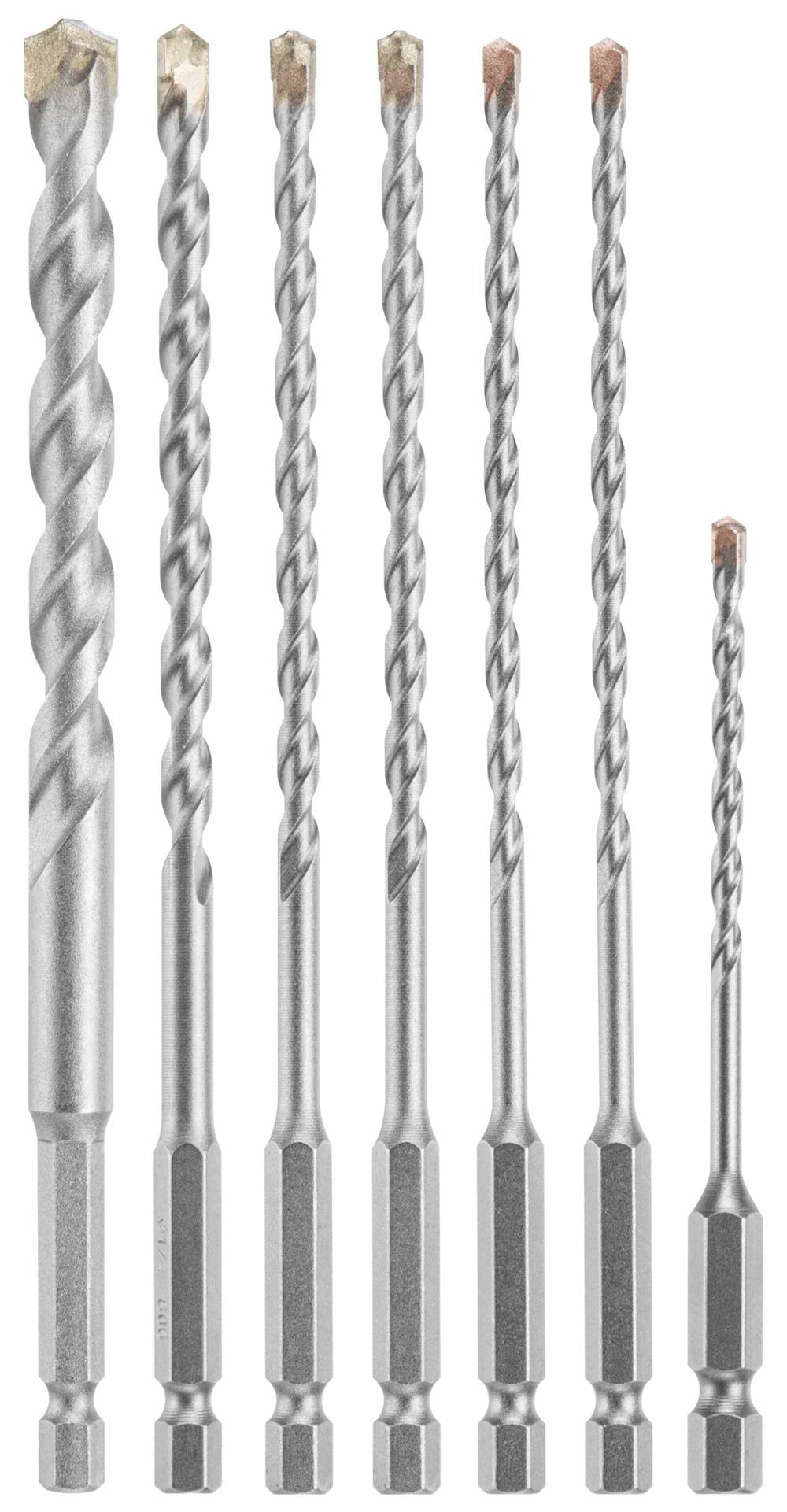 Bosch Impact Tough 7-Piece x High-speed Steel Masonry Drill Bit Set for Hammer Drill | LBHXS7U