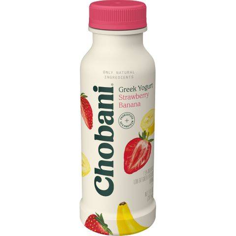 Chobani Low-Fat Greek Yogurt Drink, Strawberry Banana (10 fl oz)