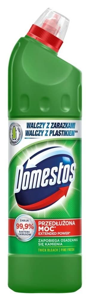 Domestos Przedłużona Moc Pine Fresh Płyn czyszcząco-dezynfekujący 750 ml