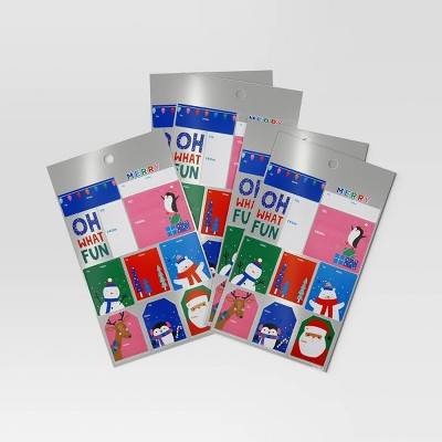 50ct 'Oh What Fun' Peel and Stick Christmas Gift Tag Silver - Wondershop™