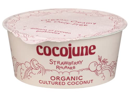 Cocojune Organic Strawberry Rhubarb Cultured Coconut Yogurt