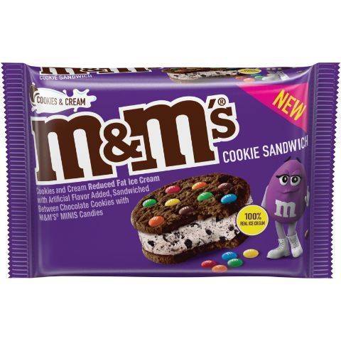 M & m Cookie & Cream Ice Cream Sandwich