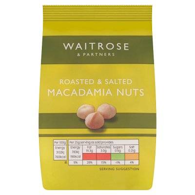 Waitrose Roasted Salted Macadamias (100g)