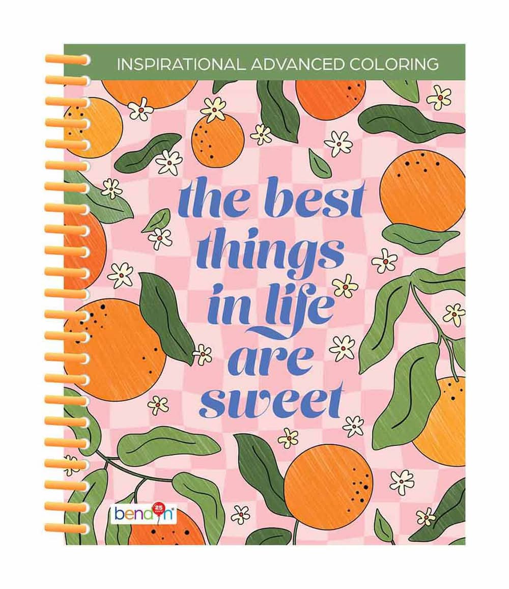 Bendon Spiral Bound Advanced Coloring Book, Unisex