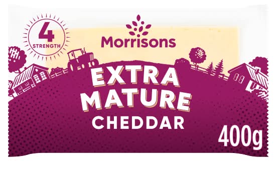 Morrisons Extra Mature Cheddar Cheese (400g)