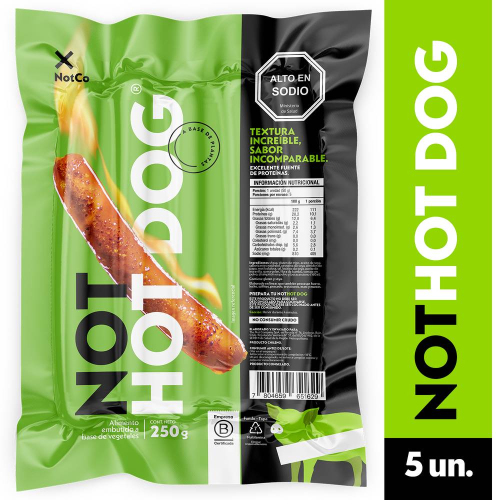 Notco · Not hot dog vegetal (5 un)