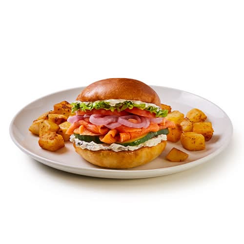 Smoked Salmon on a bun