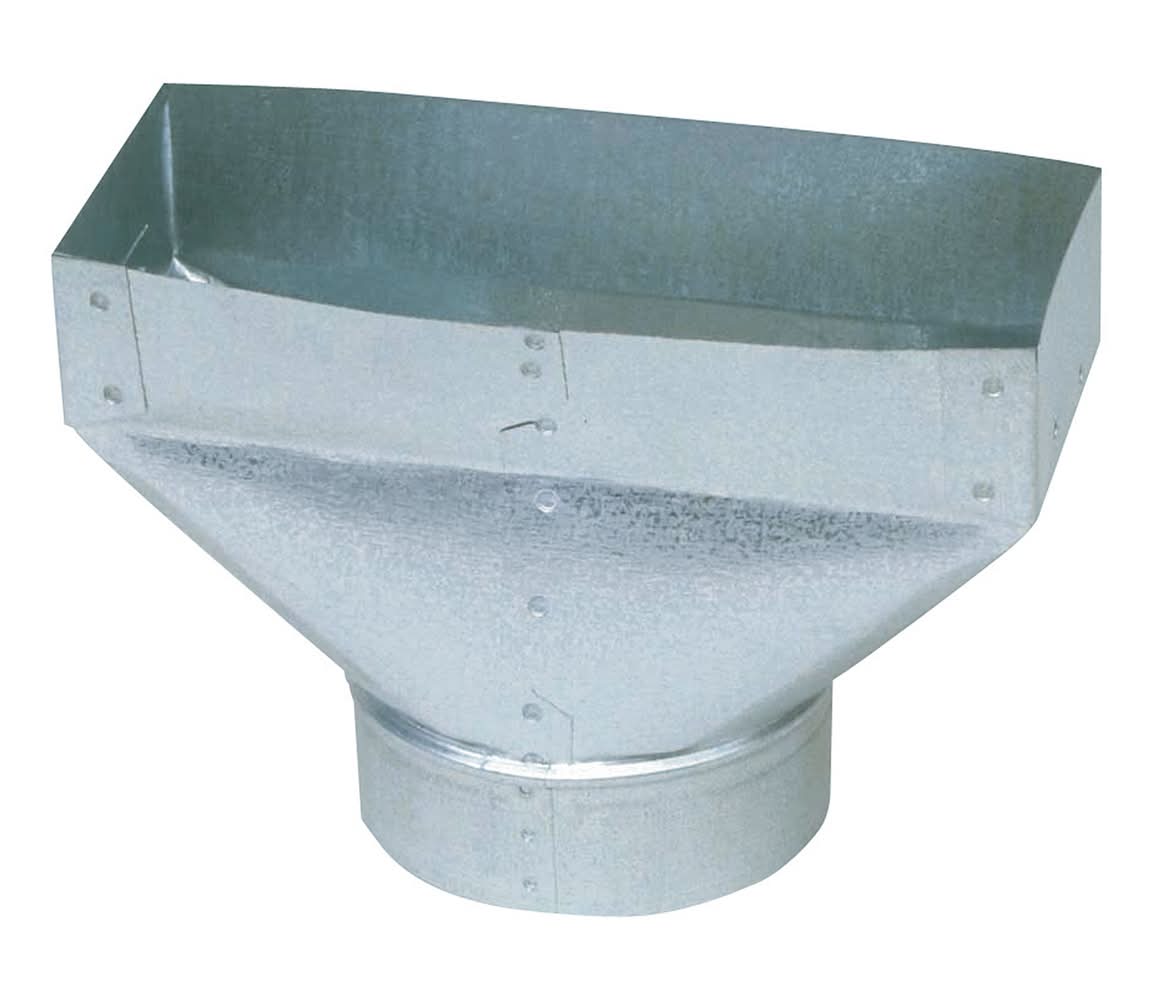 Imperial 10 In. H X 6 In. W Silver Galvanized Steel Register Boot