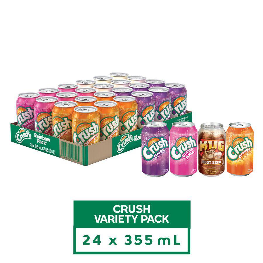 Crush Variety pack Soft Drink (24 ct, 355 ml)