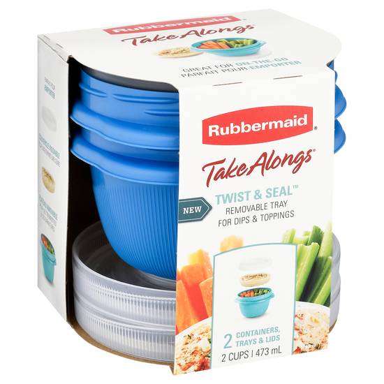 Rubbermaid Take Alongs Twist & Seal Containers Trays & Lids (2 ct)