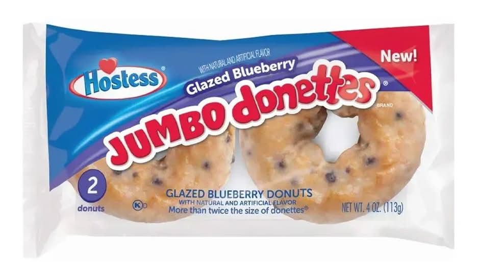 Hostess Glazed Blueberry Jumbo Donettes