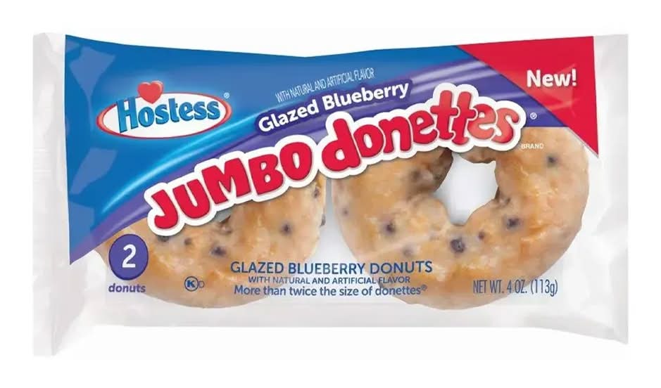 Hostess Glazed Blueberry Jumbo Donettes