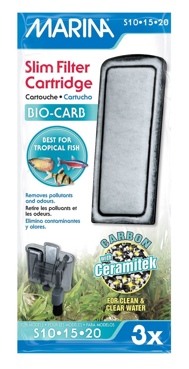 Marina Bio Carb Cartridge for Slim Filters, 3 pack